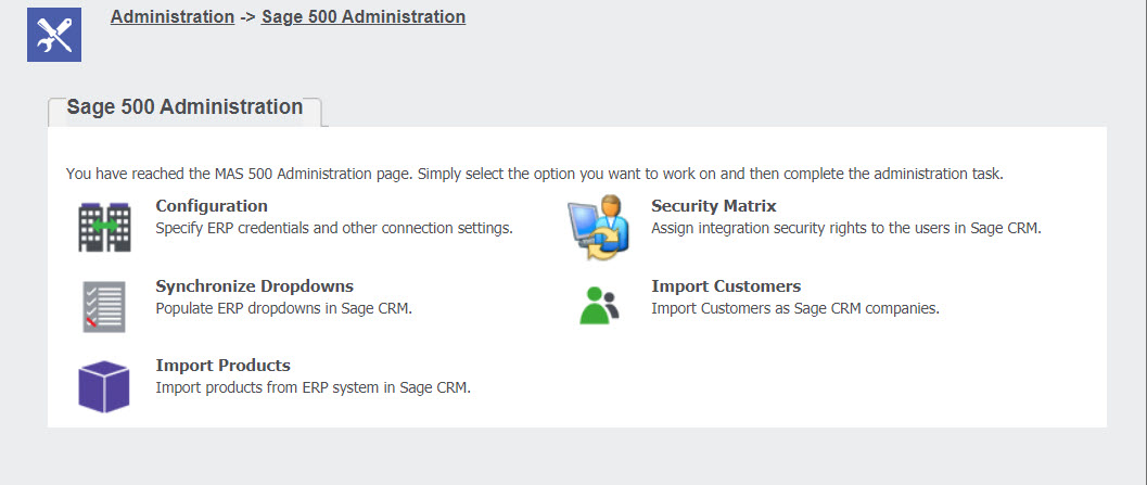 Sage 500 administration